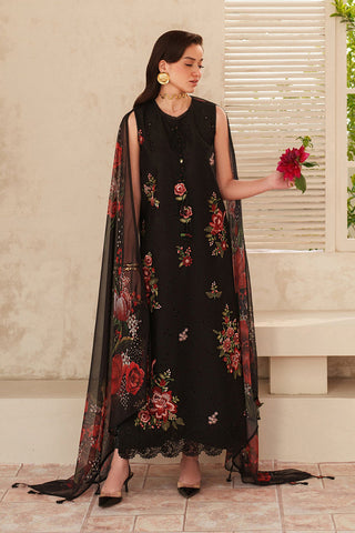 Baroque Black Embroidered Lawn