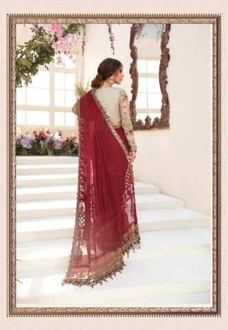 Maroon Multi Chiffon Saree