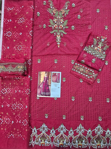 MariaB Luxury Lawn 2024 
Product Code= 3-B (A+Replica)