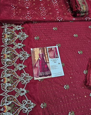 MariaB Luxury Lawn 2024 
Product Code= 3-B (A+Replica)