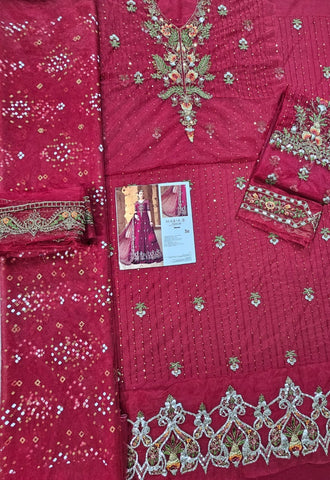 MariaB Luxury Lawn 2024 
Product Code= 3-B (A+Replica)